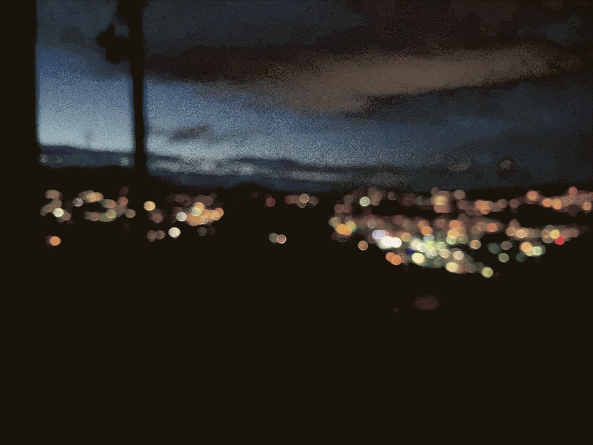 A view from across the bay, on my first night sleeping in a van nearby.