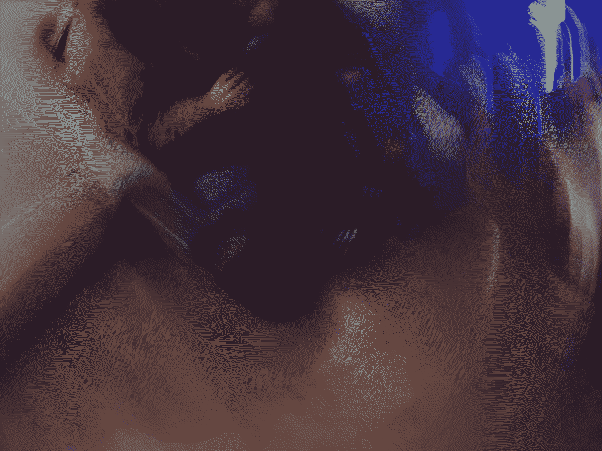 A blurry photo from a party.