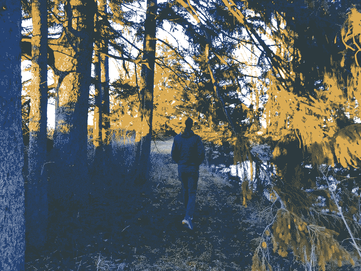 Me walking around my grandpa's pond.